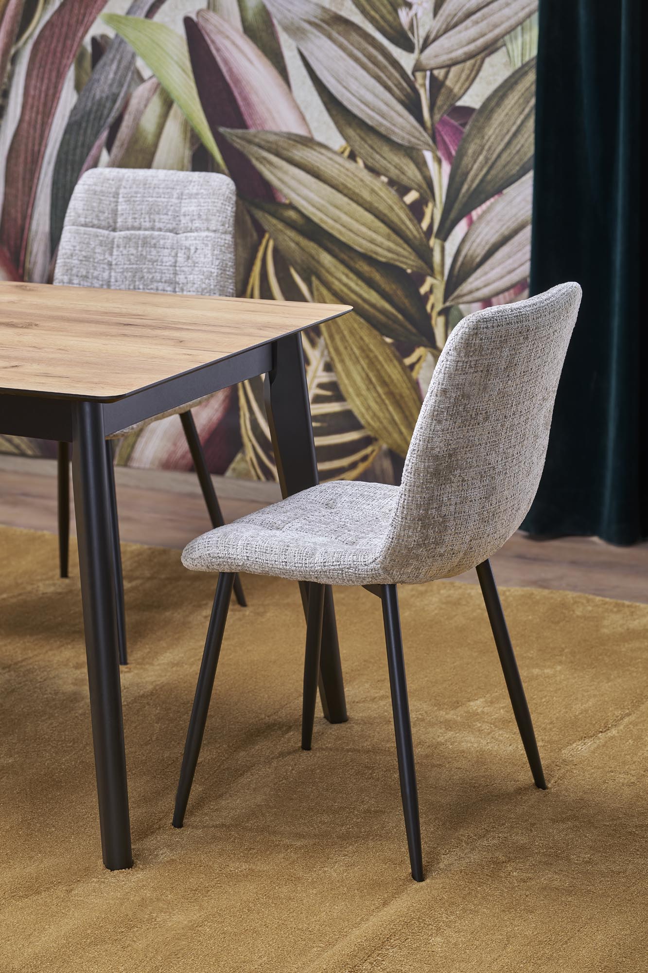 GULIAN extension table, wotan oak / black - slika 7