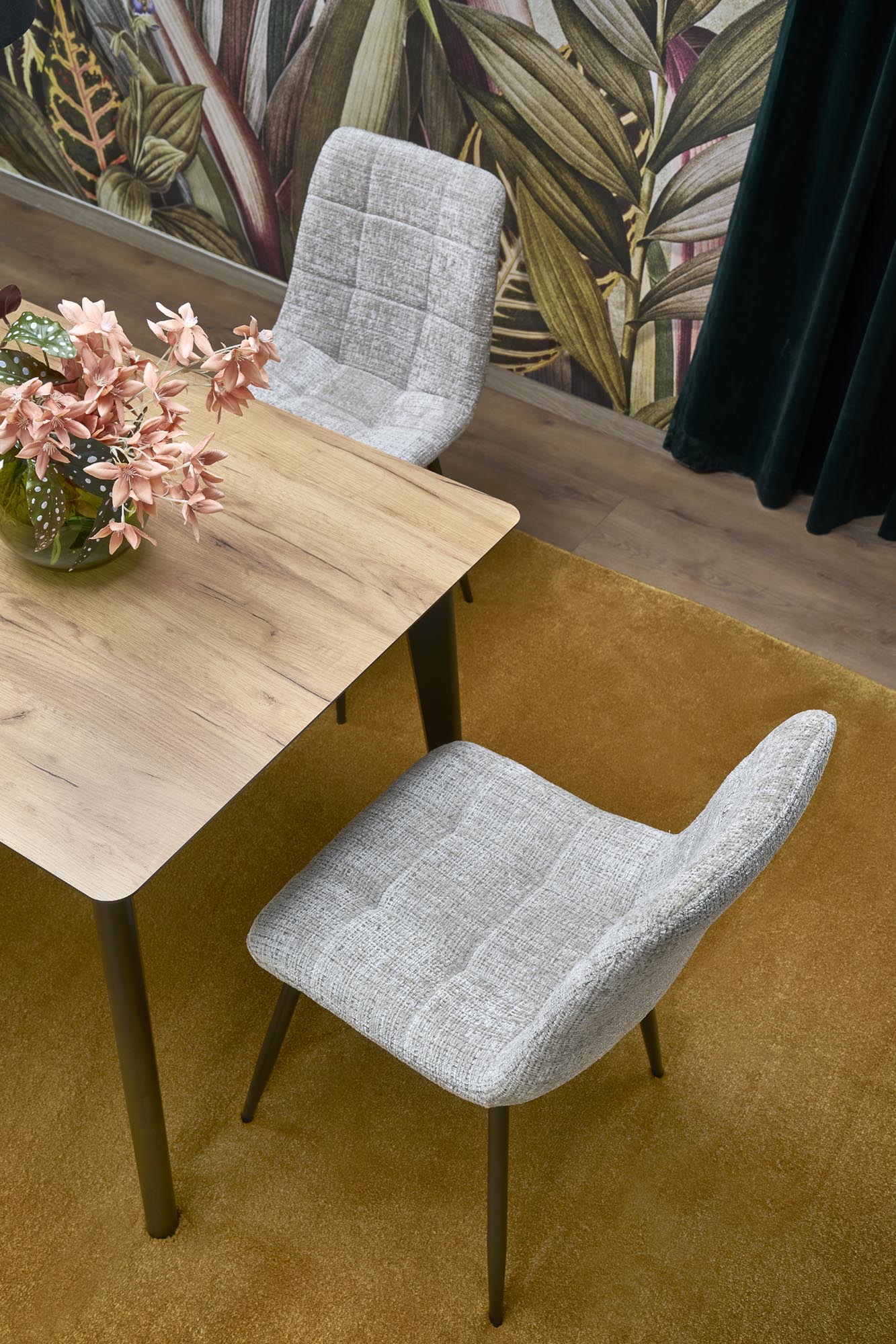 GULIAN extension table, wotan oak / black - slika 8