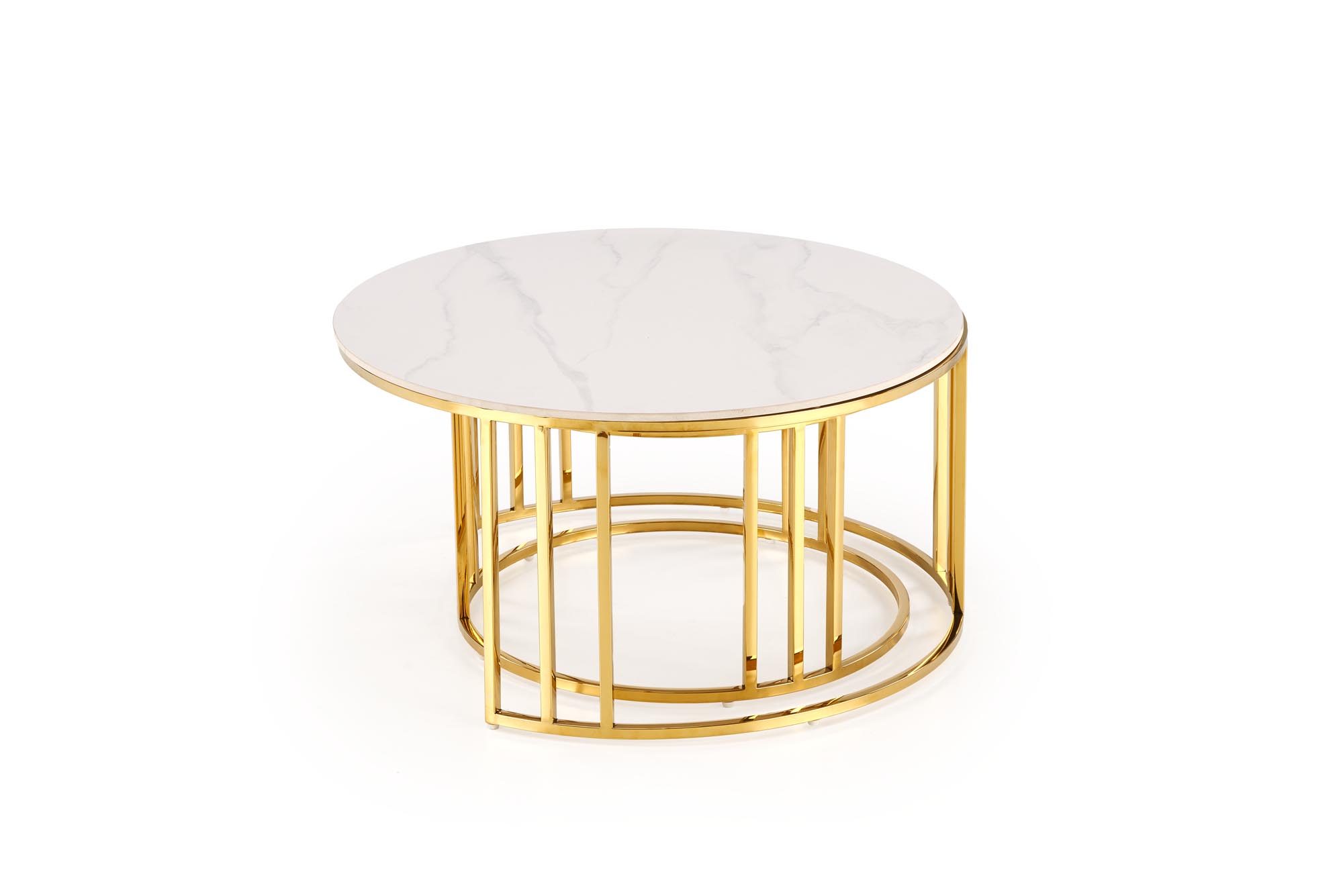 MERCURY 3 set of 2 c. tables, white marble / gold - slika 10