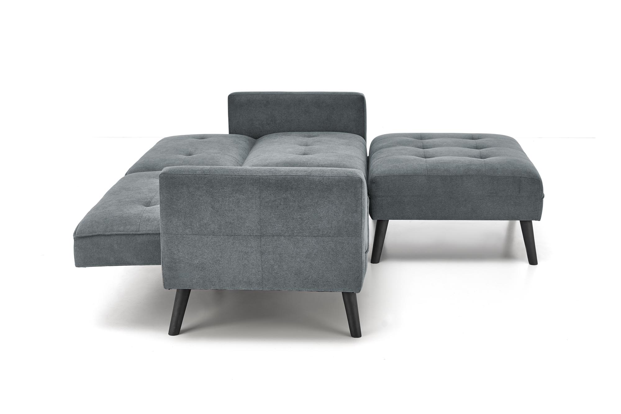 CORNELIUS folding sofa with ottoman, color: grey - slika 3