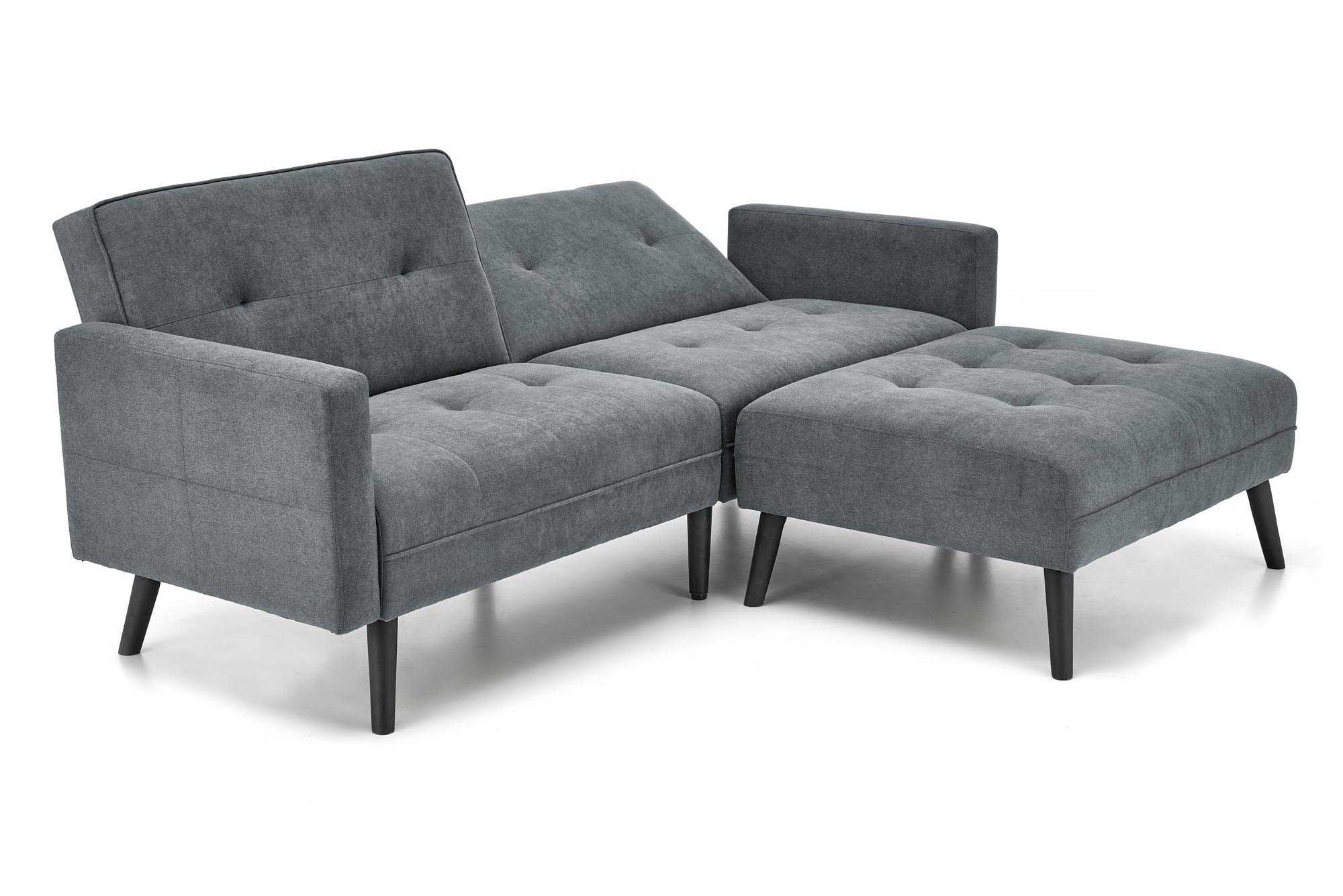 CORNELIUS folding sofa with ottoman, color: grey - slika 4