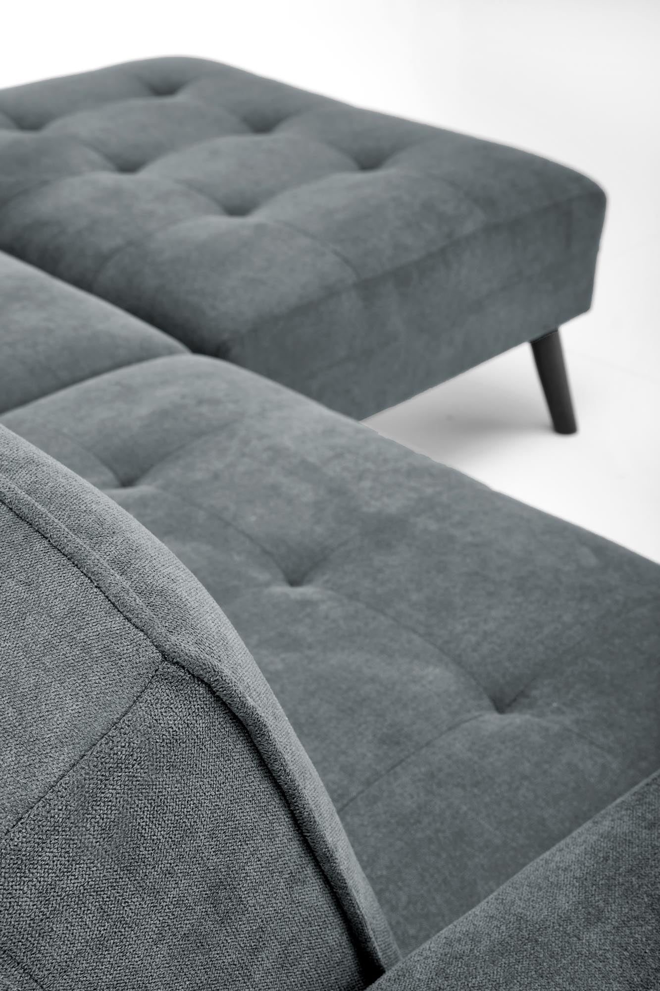 CORNELIUS folding sofa with ottoman, color: grey - slika 6