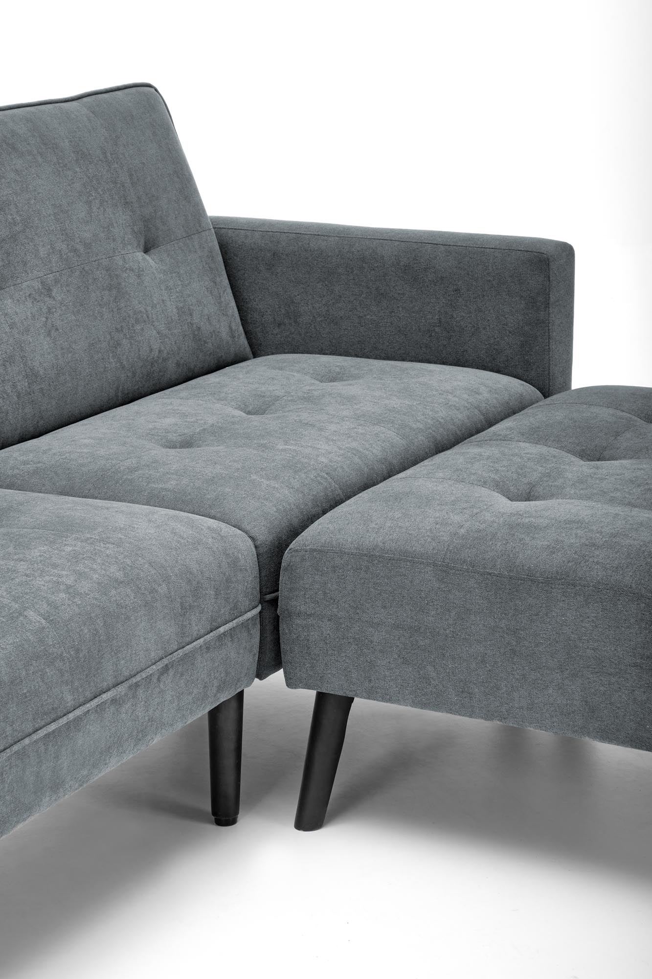 CORNELIUS folding sofa with ottoman, color: grey - slika 7