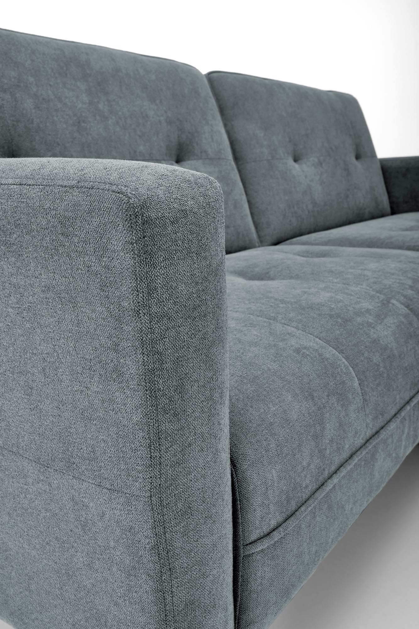 CORNELIUS folding sofa with ottoman, color: grey - slika 9