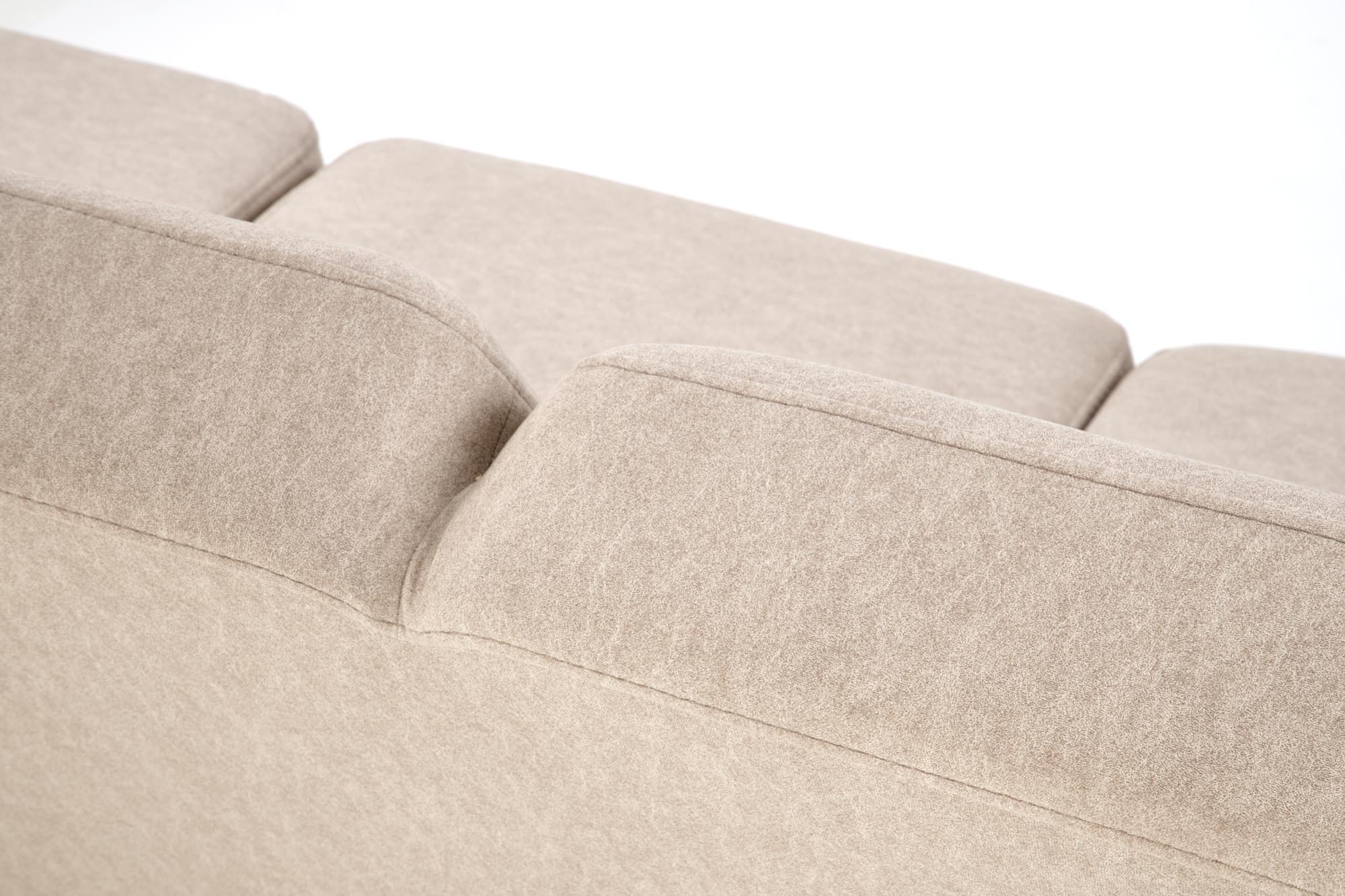 MILANO 3S sofa, beige CASTEL#15 / dark walnut - slika 6