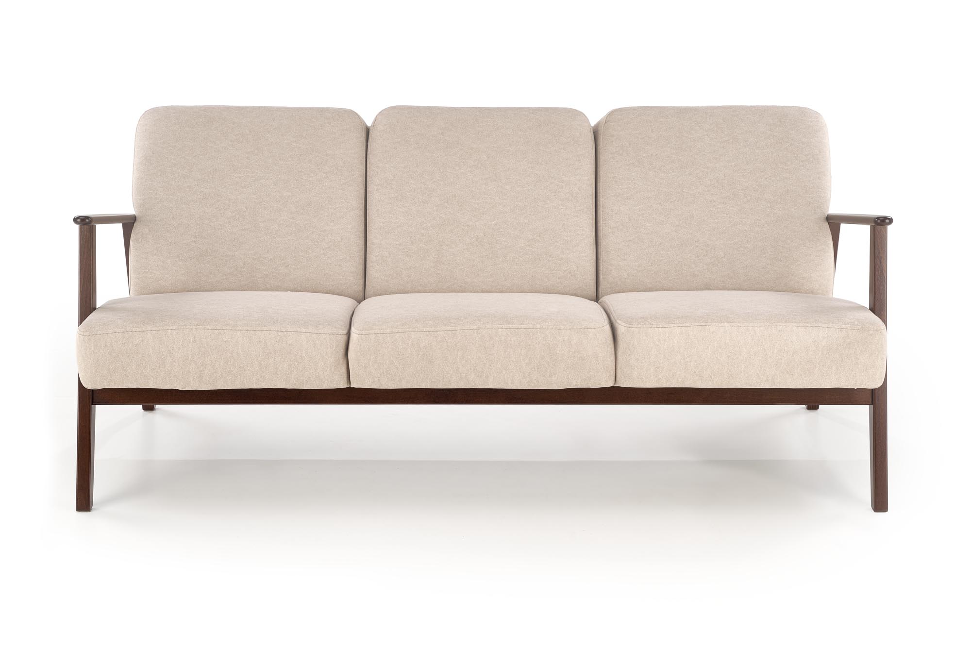 MILANO 3S sofa, beige CASTEL#15 / dark walnut - slika 7