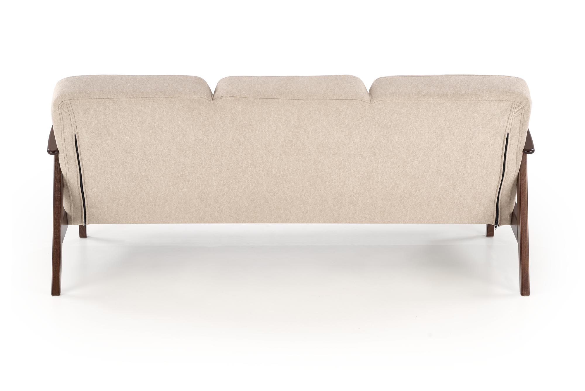 MILANO 3S sofa, beige CASTEL#15 / dark walnut - slika 9