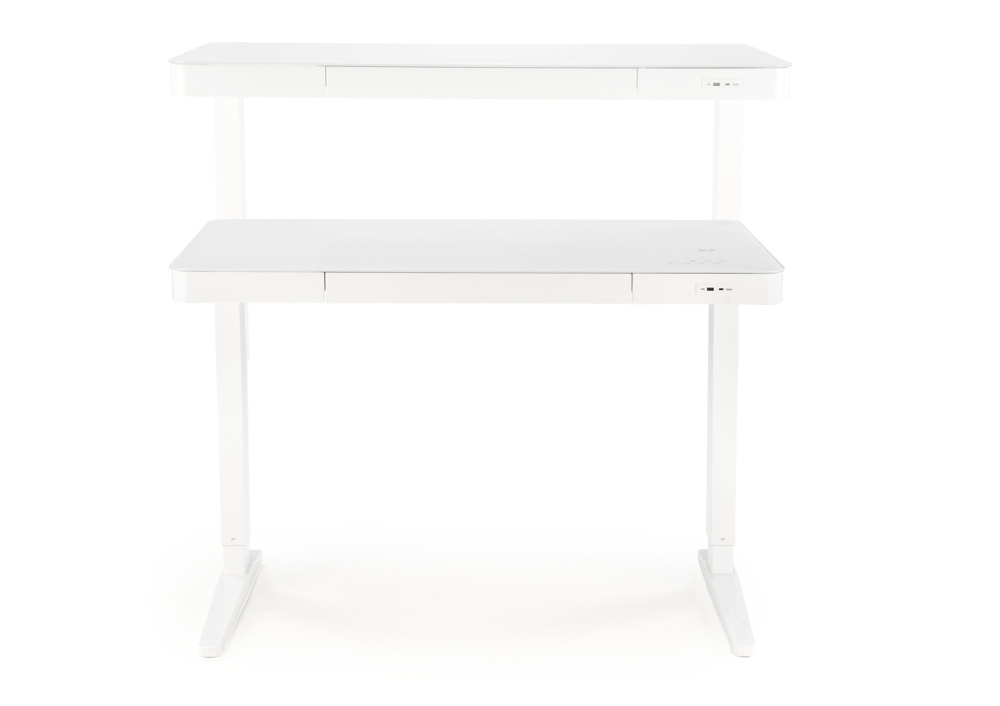 B52 desk with adjustable height, white - slika 5