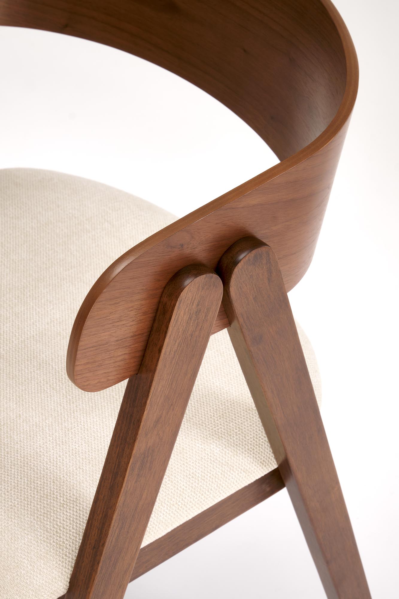K562 chair, walnut / light beige - slika 6