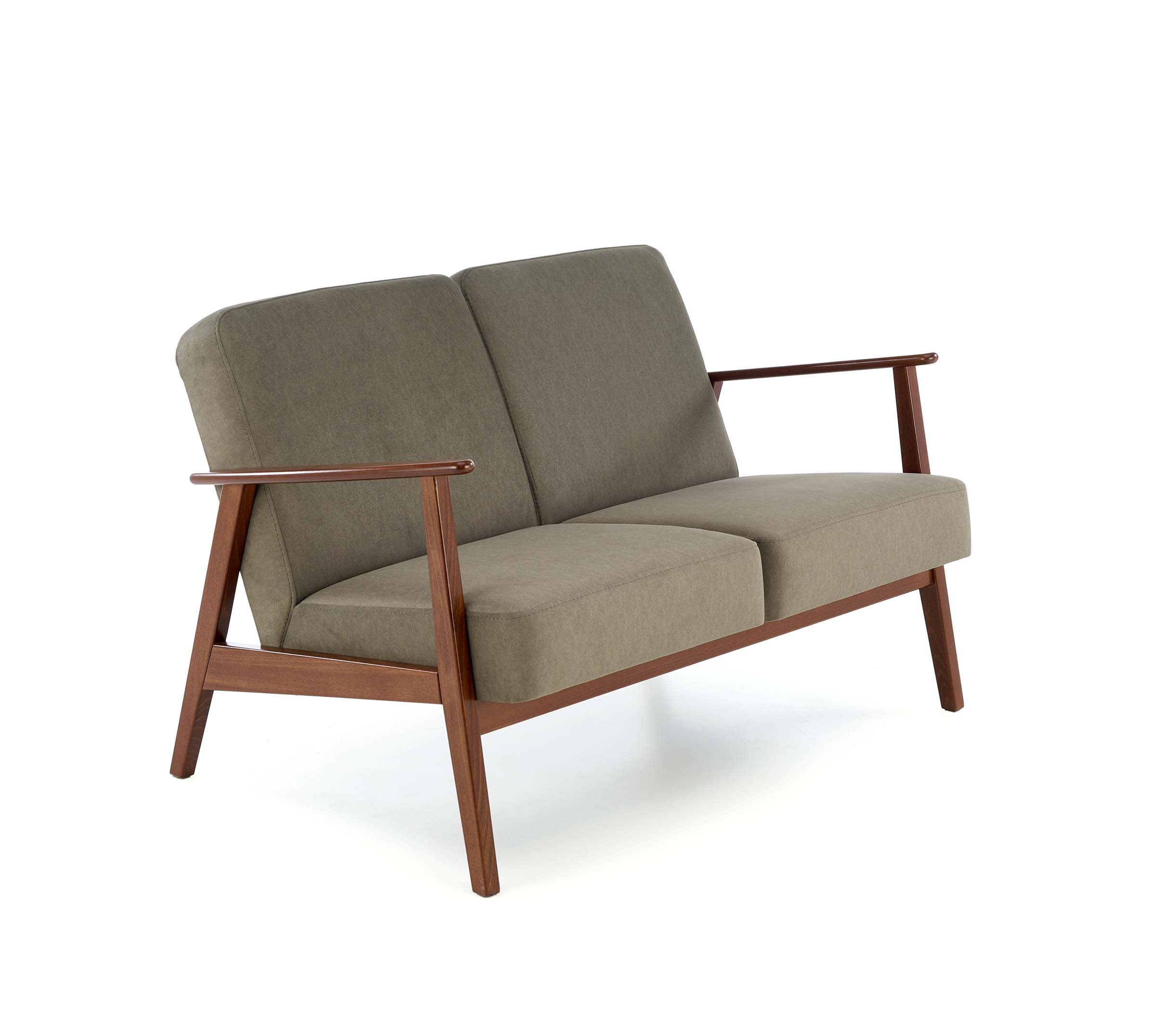 MILANO 2S sofa, olive CASTEL#39 / dark walnut - slika 3