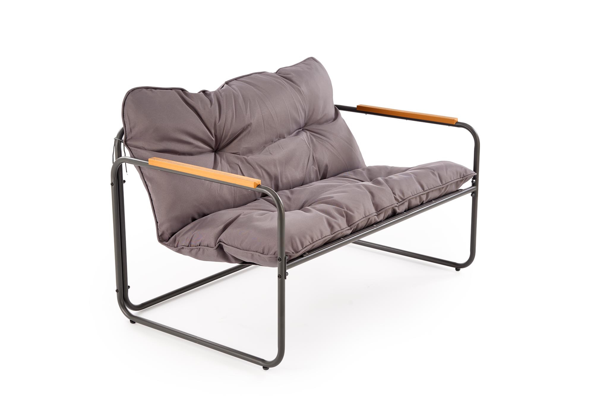 HUDSON garden set ( sofa, chair 2x, c. table ), grey / brown - slika 14