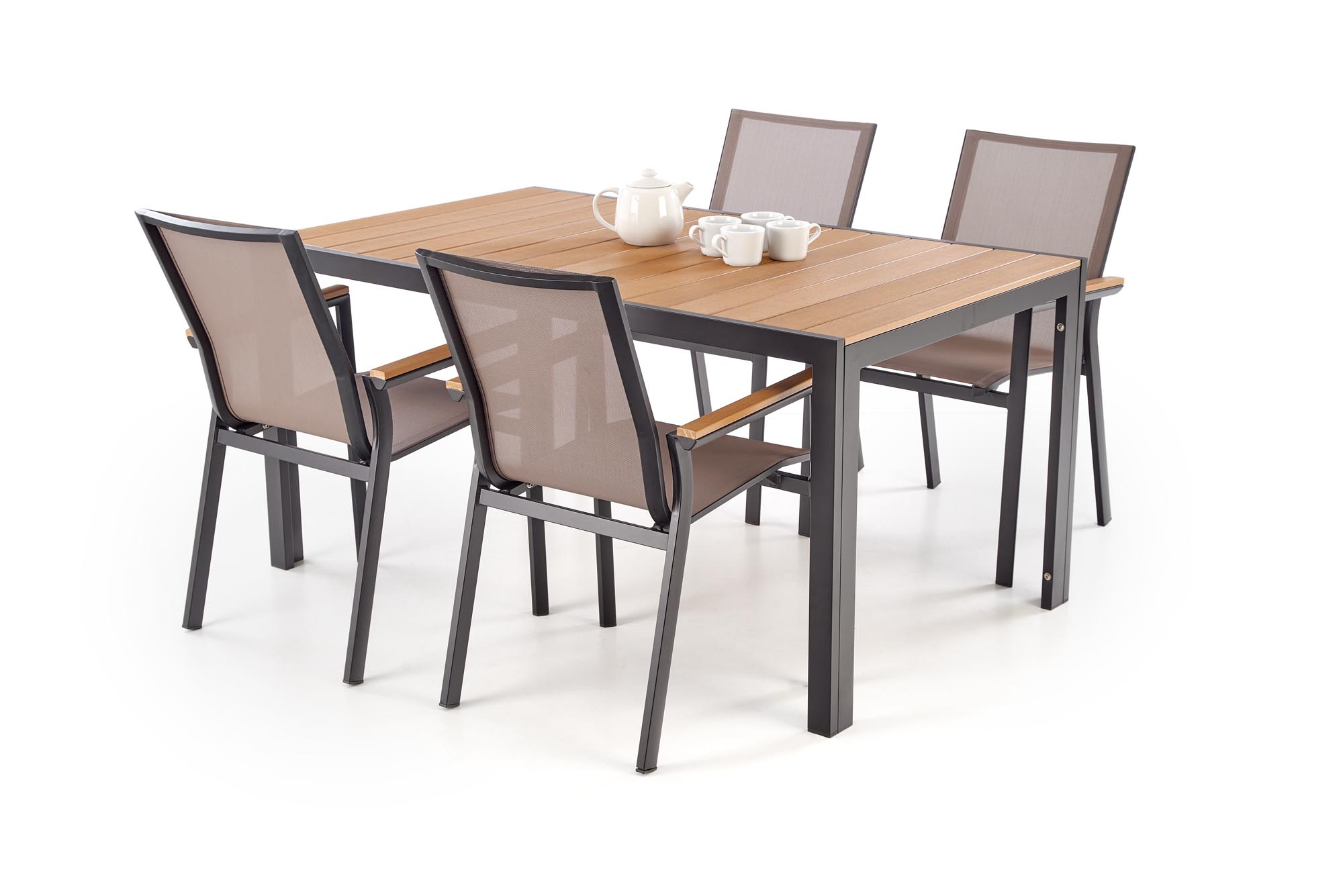 FIERRO rectangle table, brown /black - slika 9