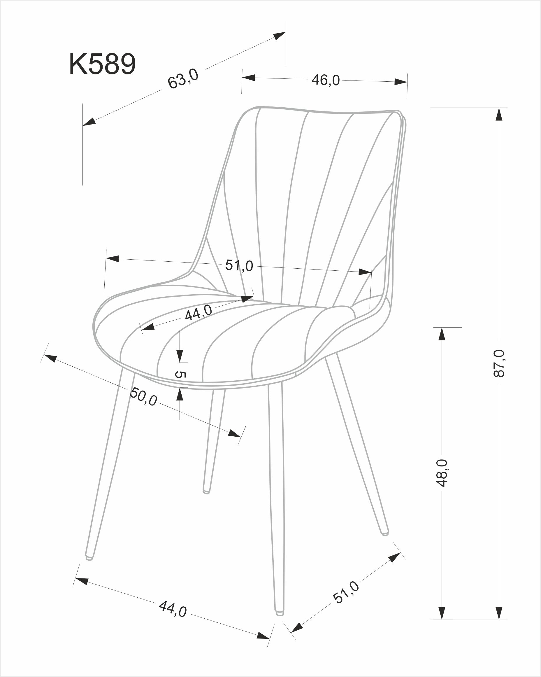 K589 chair, grey - slika 15