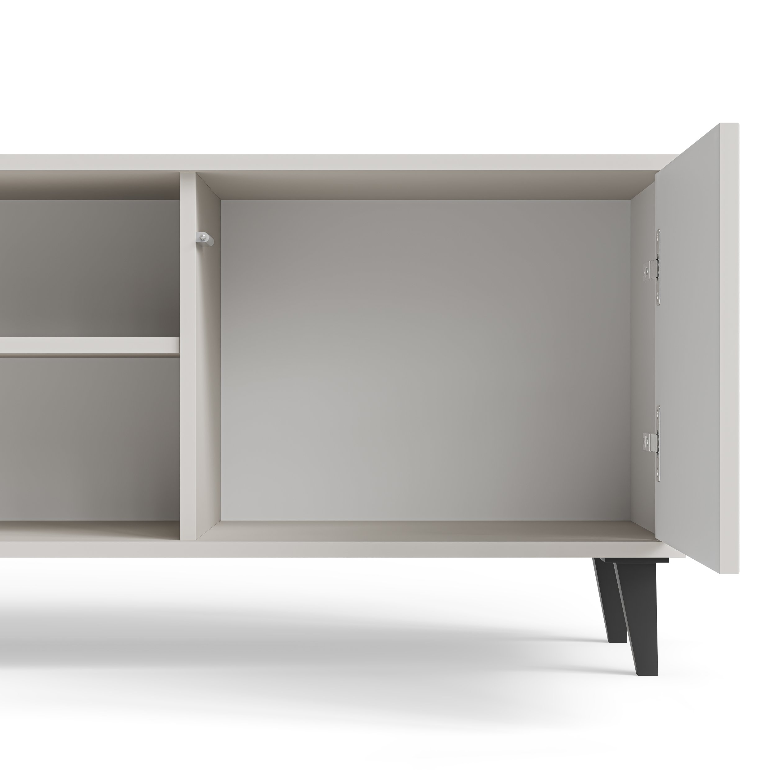 RANDOM 2 RTV-K TV stand with fireplace 180 cm, cashmere / walnut / black - slika 23