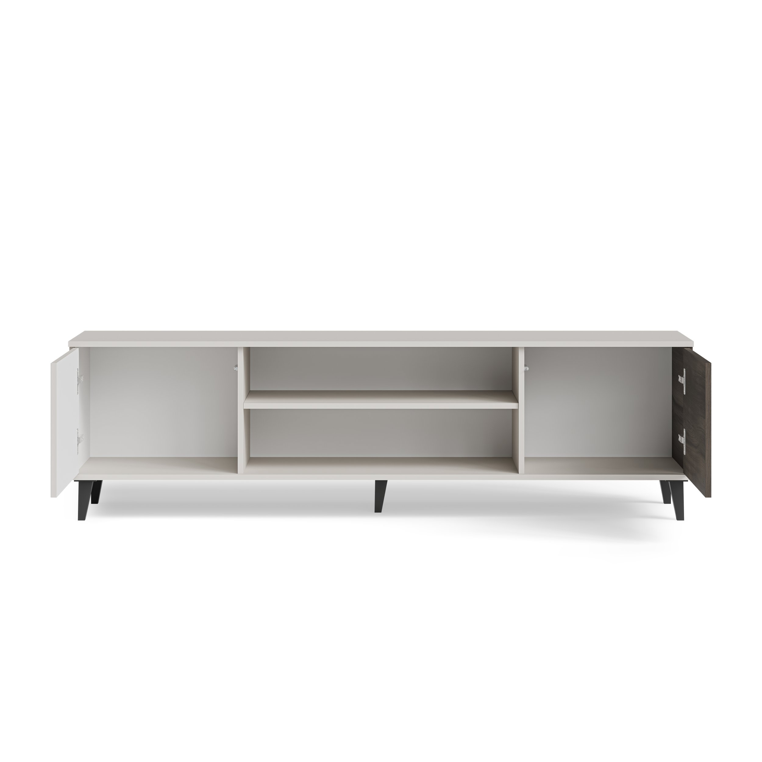 RANDOM 2 RTV-K TV stand with fireplace 180 cm, cashmere / walnut / black - slika 29