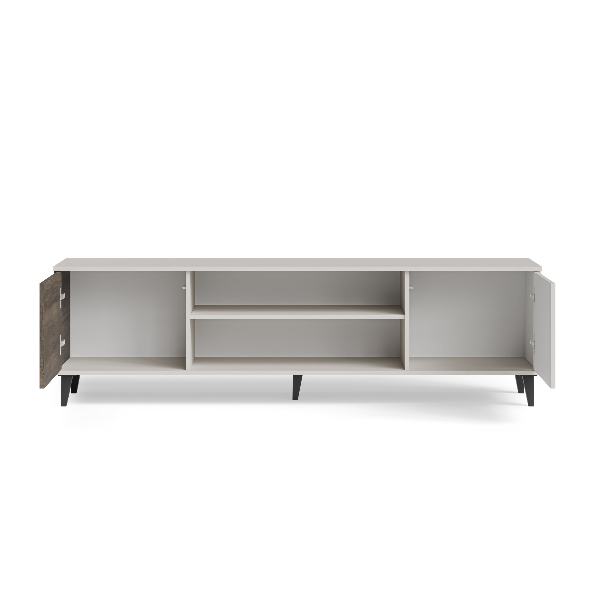 RANDOM 2 RTV-K TV stand with fireplace 180 cm, cashmere / walnut / black - slika 31