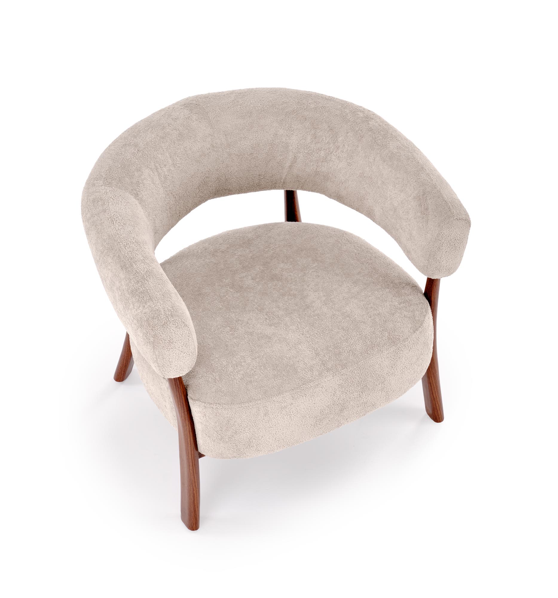 UDON leisure chair, cappuccino / walnut - slika 10