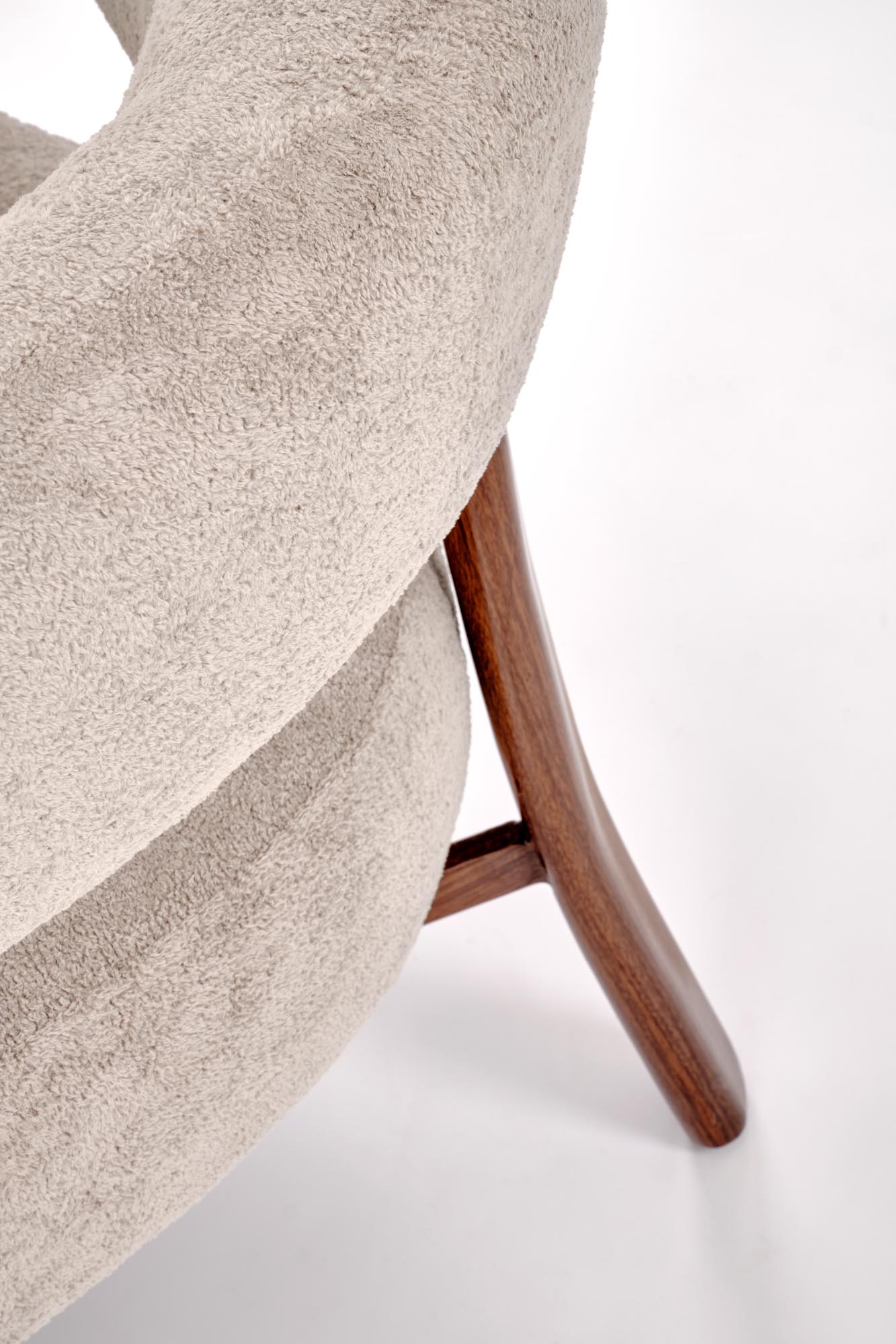 UDON leisure chair, cappuccino / walnut - slika 6