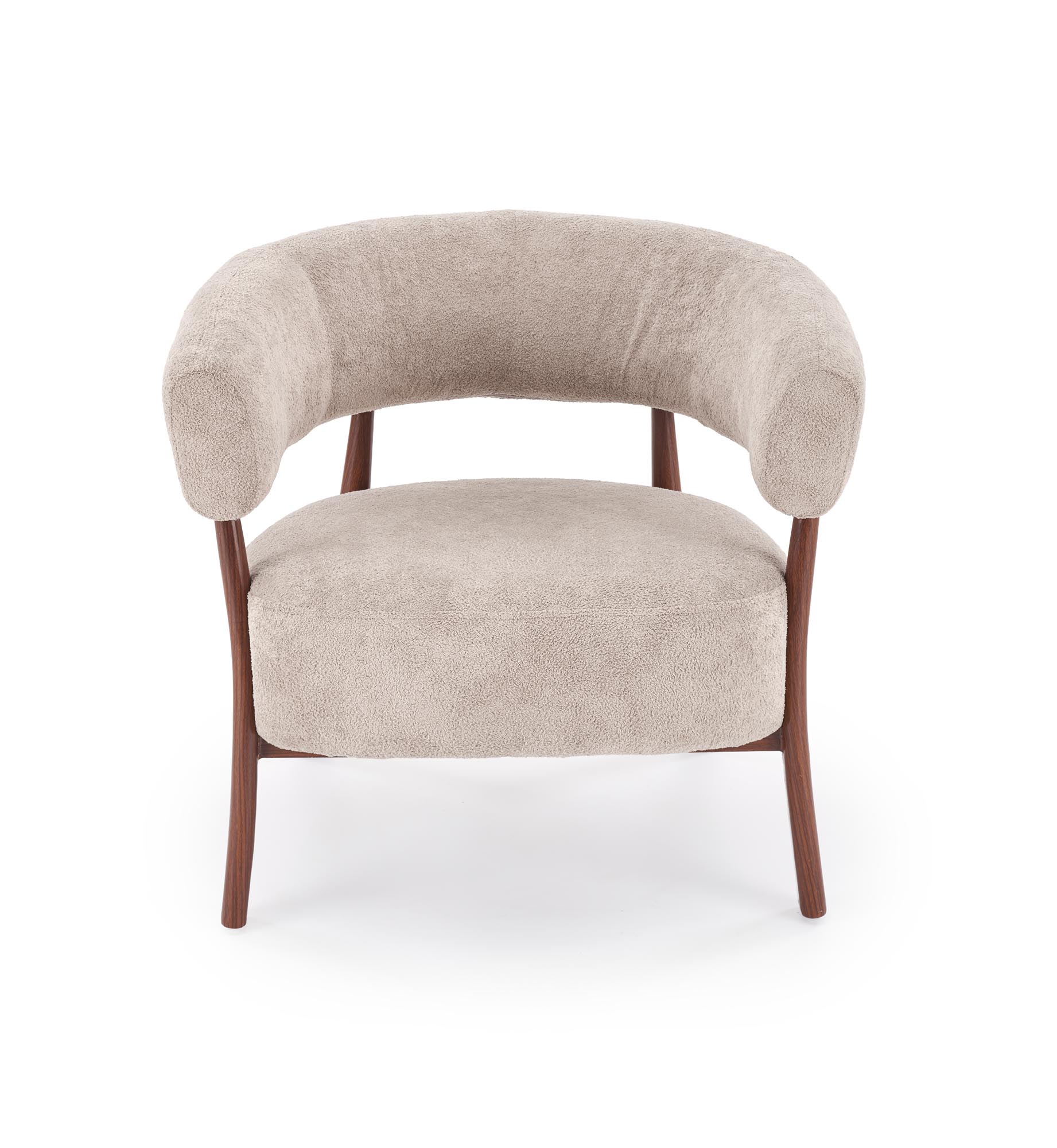 UDON leisure chair, cappuccino / walnut - slika 9