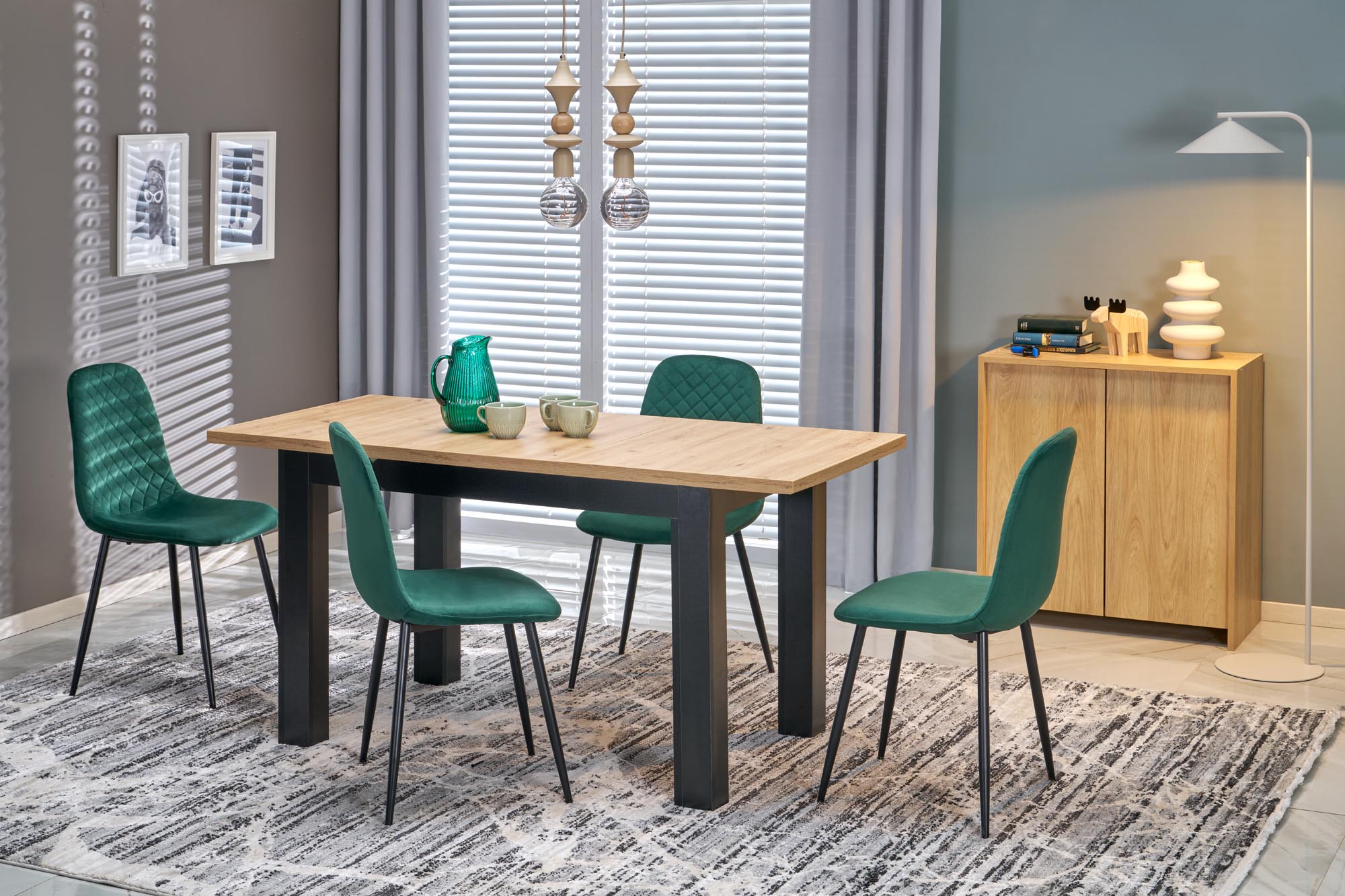 GIZMO extension table artisan oak / black - slika 3