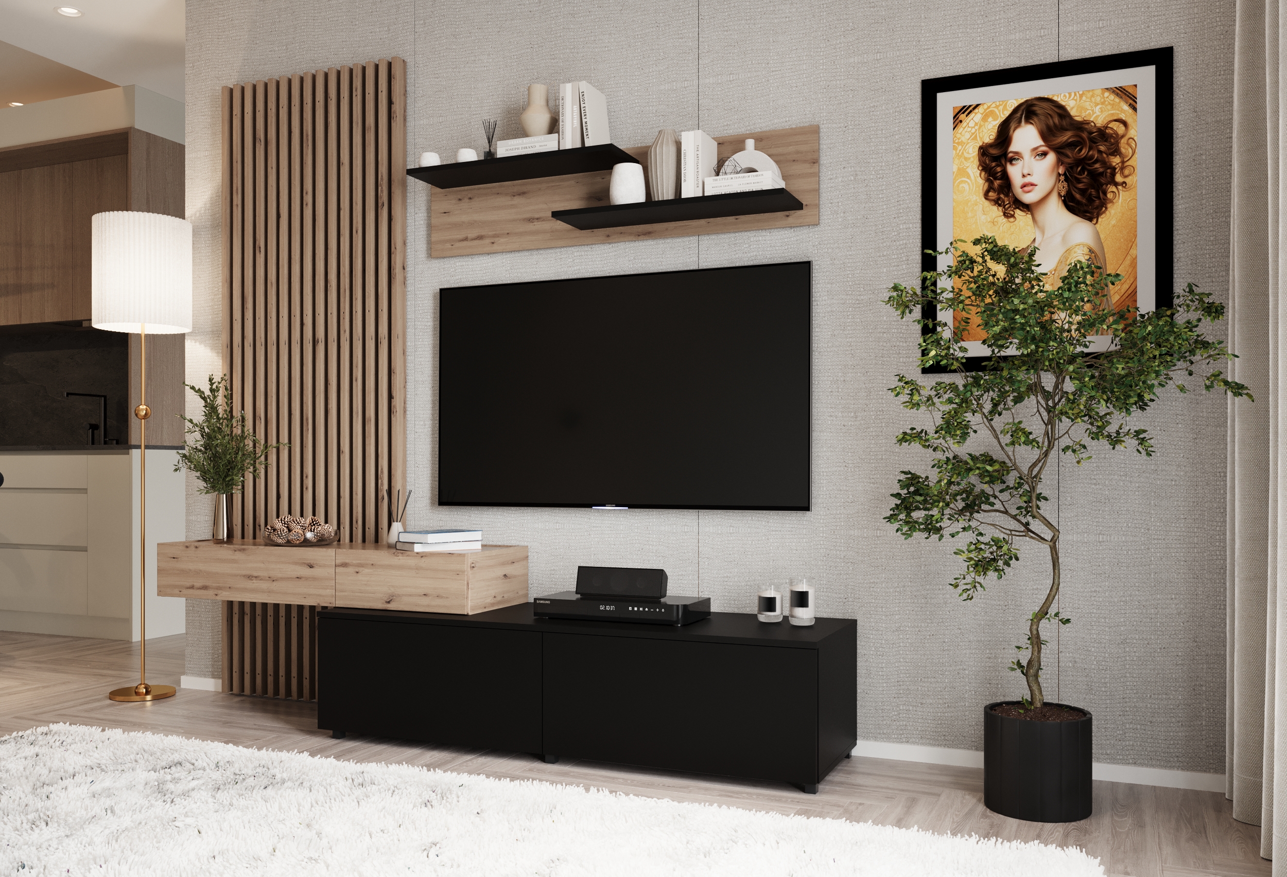 CAMINO set color: artisan oak / black - slika 2