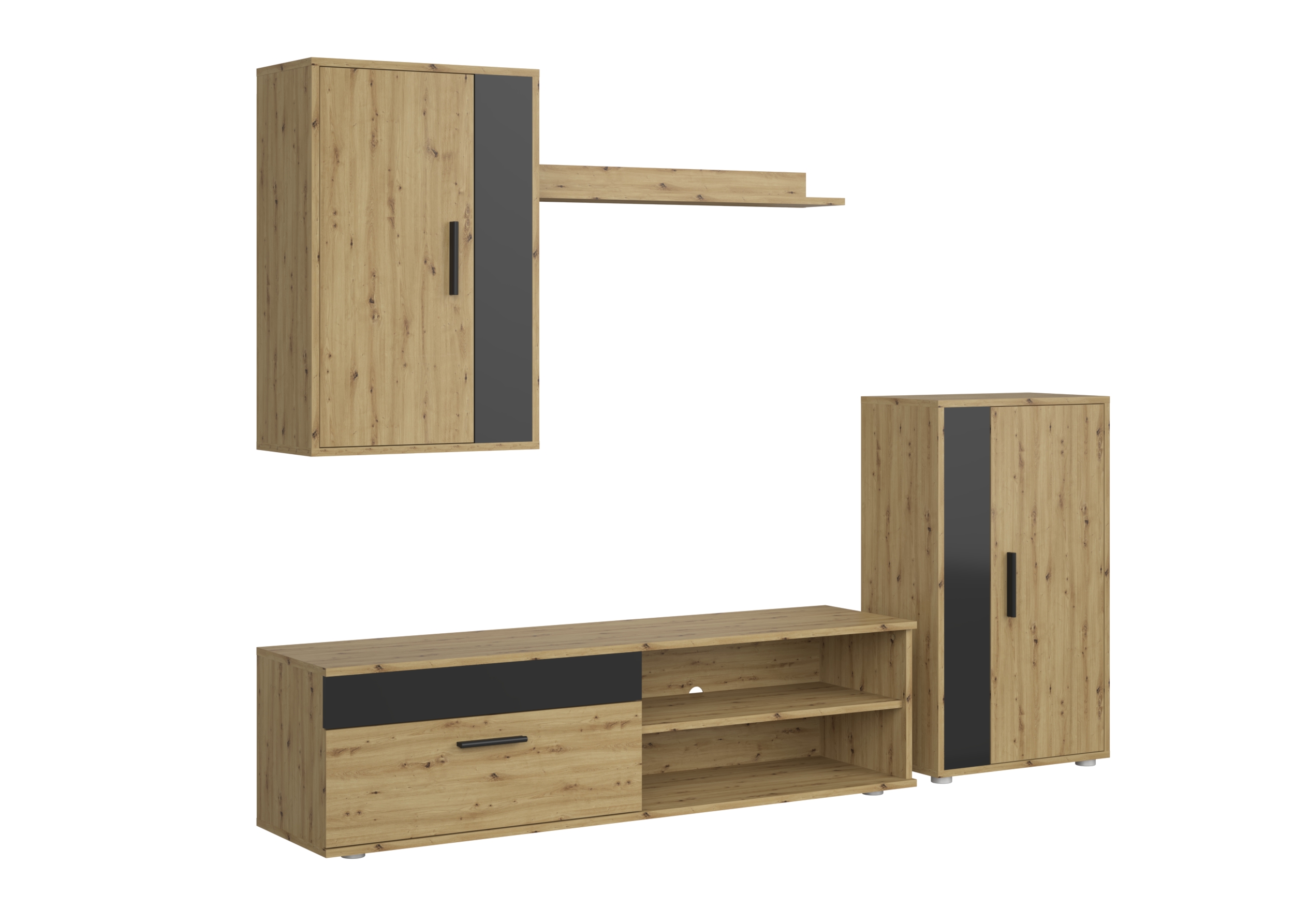 BENSON set color: artisan oak / black - slika 3
