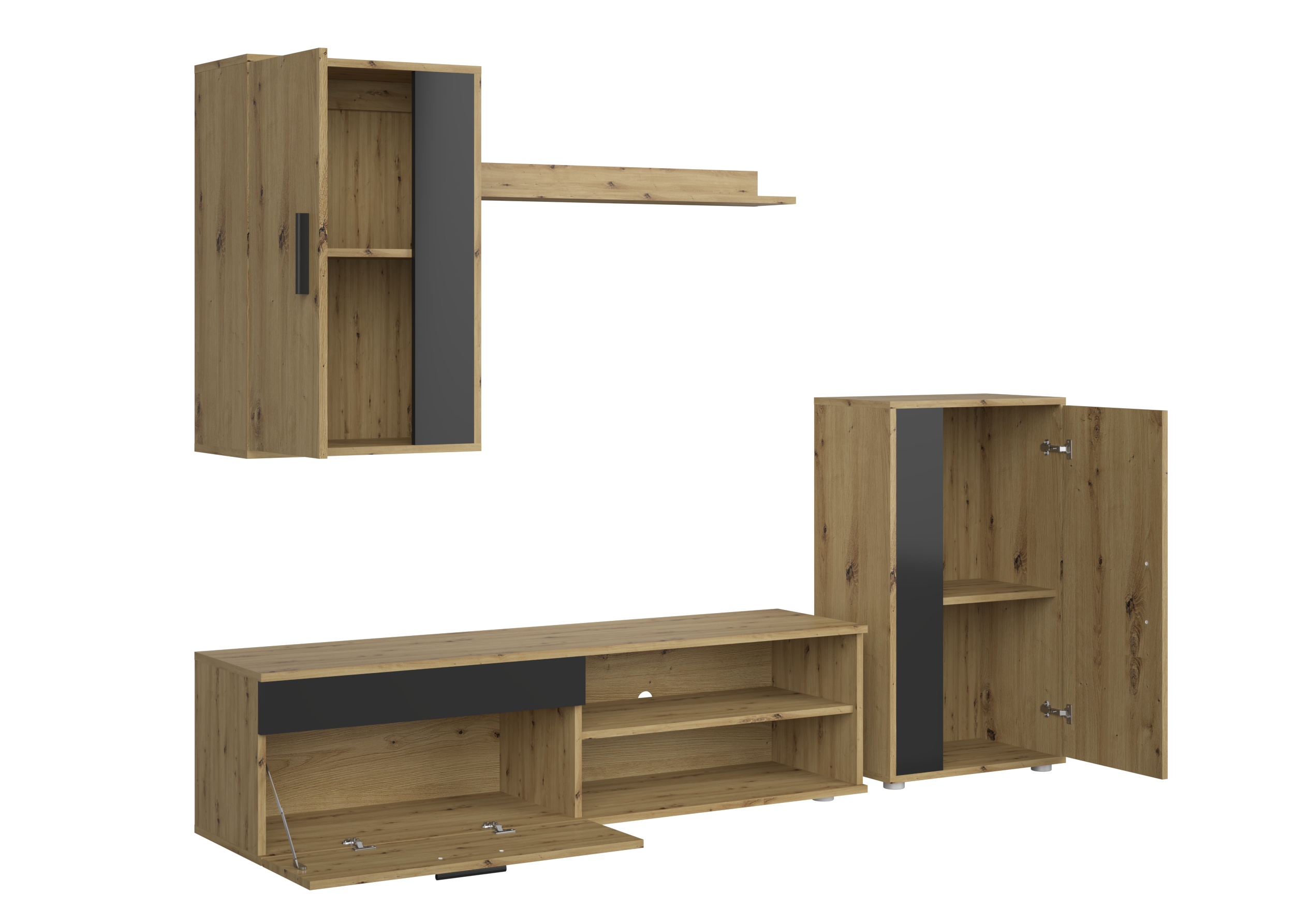BENSON set color: artisan oak / black - slika 5