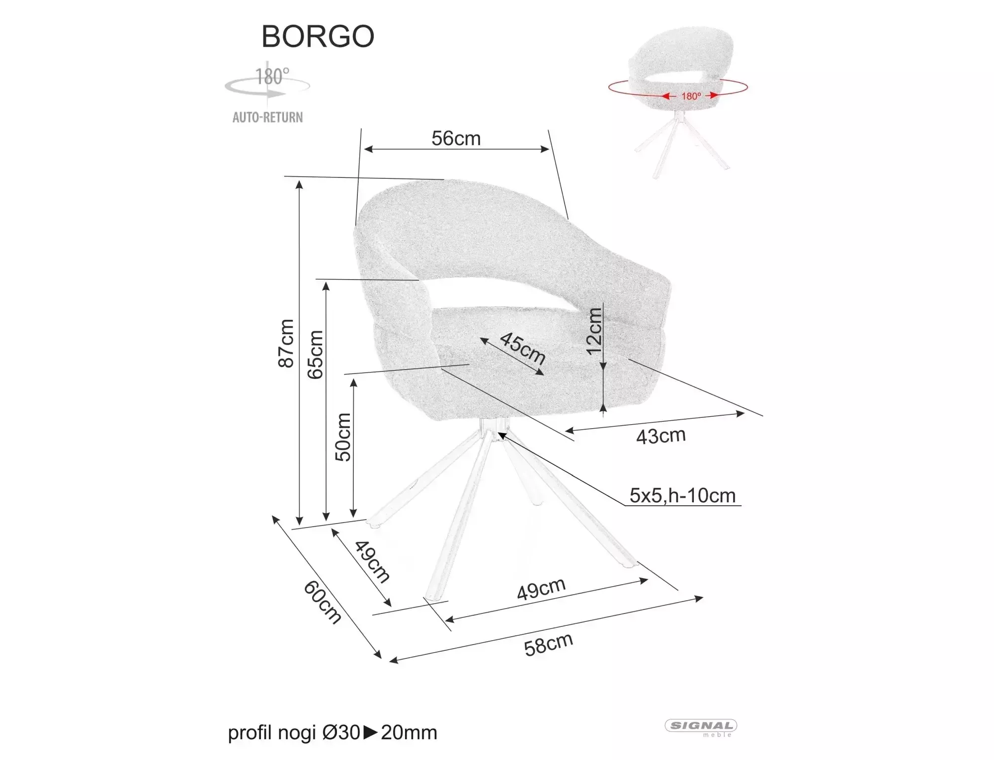 Chair Borgo Leo - slika 4