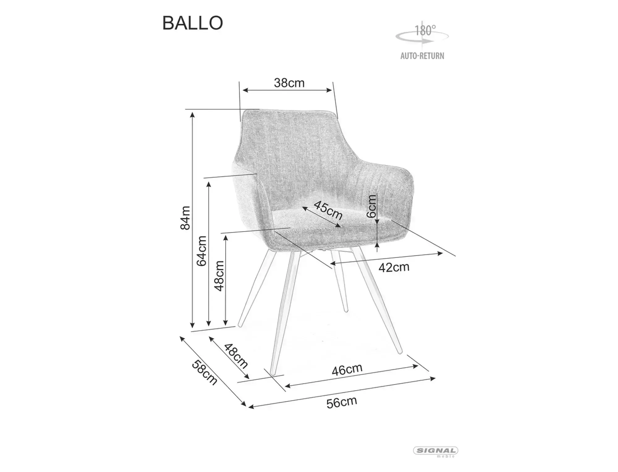 Chair Ballo Leo - slika 5