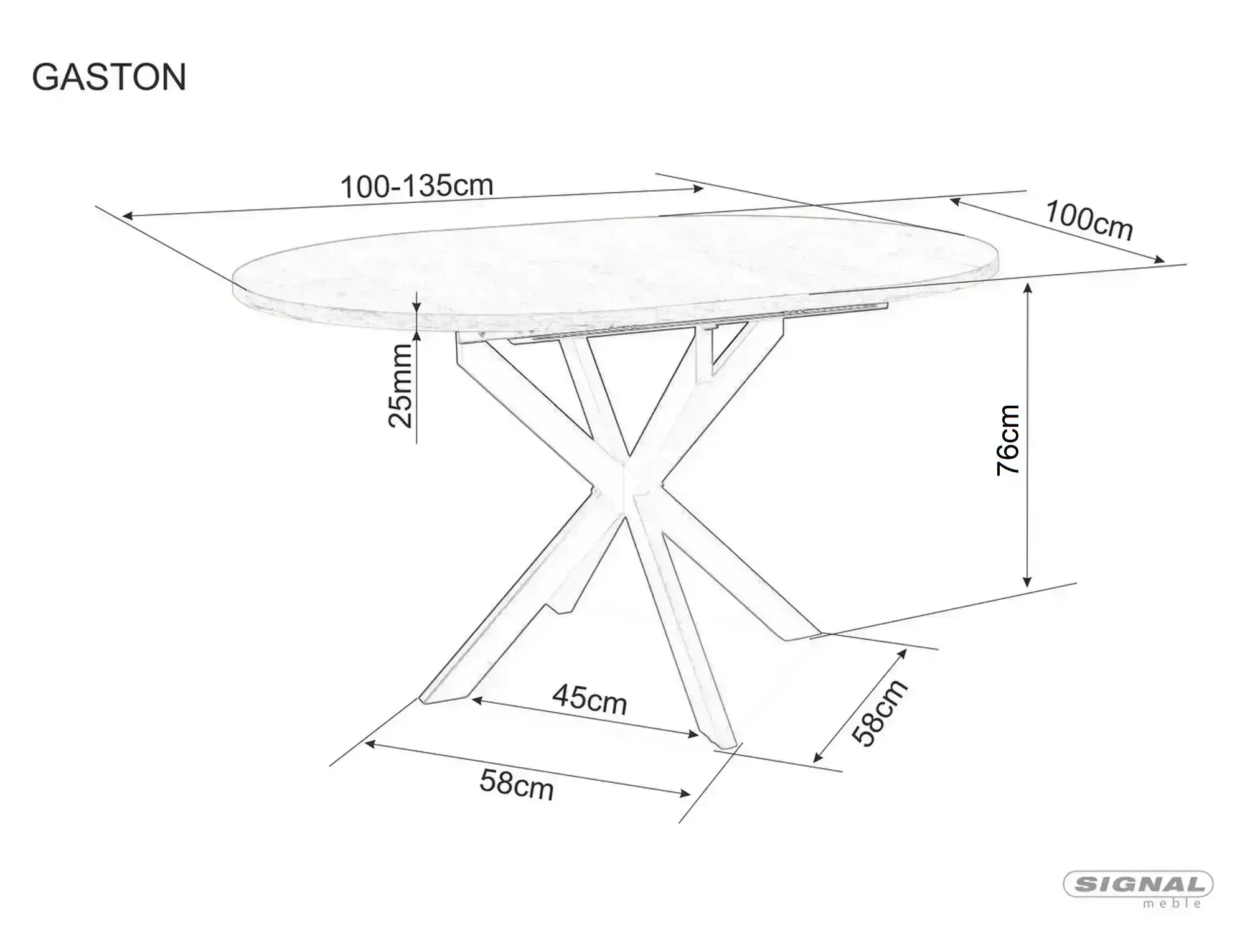 Table Gaston Ceramic 100 - slika 6