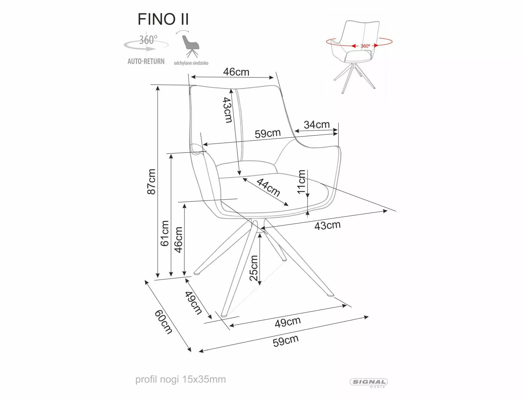 Chair Fino II Noelle - slika 4