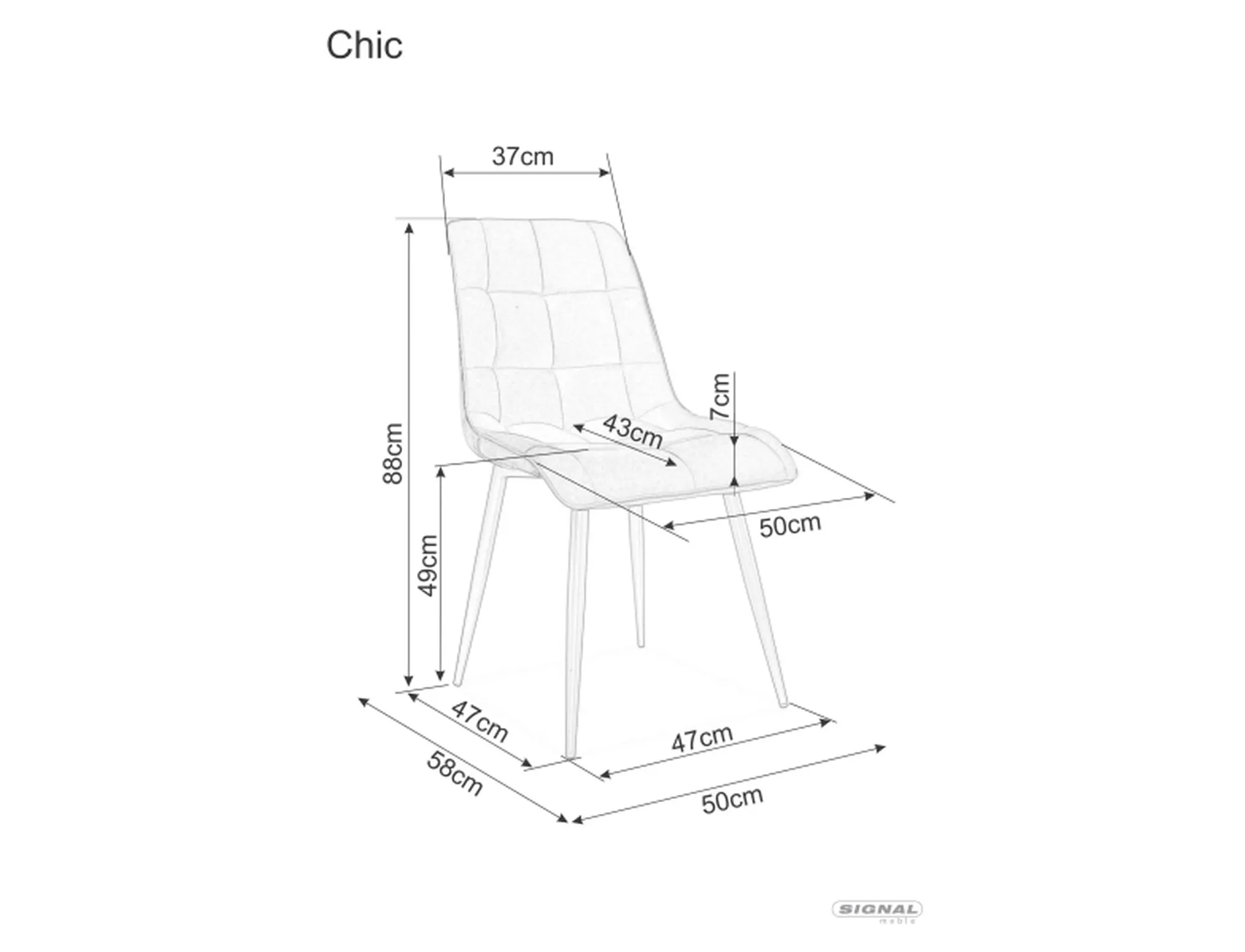 Chair Chic Velvet - slika 2
