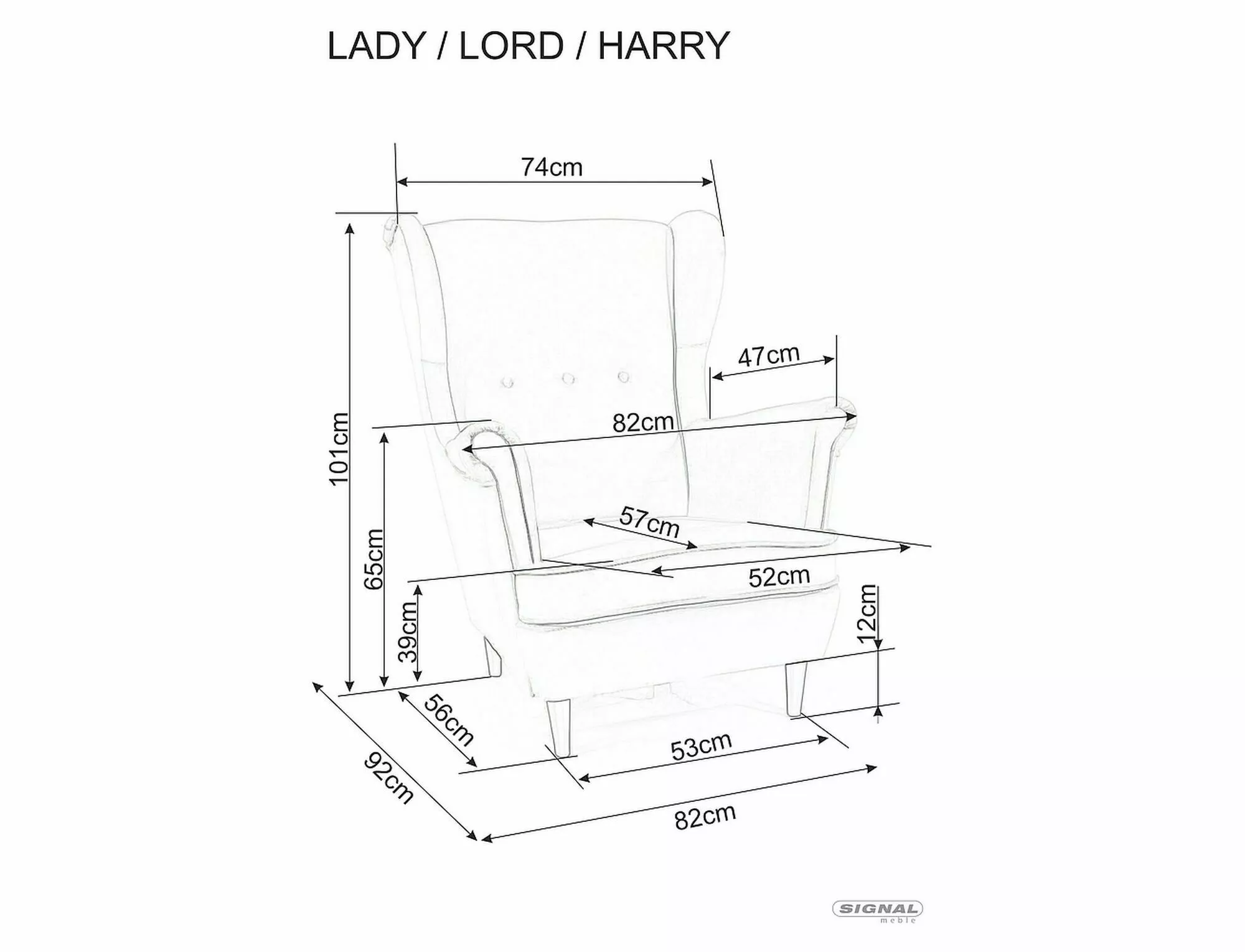 Armchair Harry Velvet - slika 2