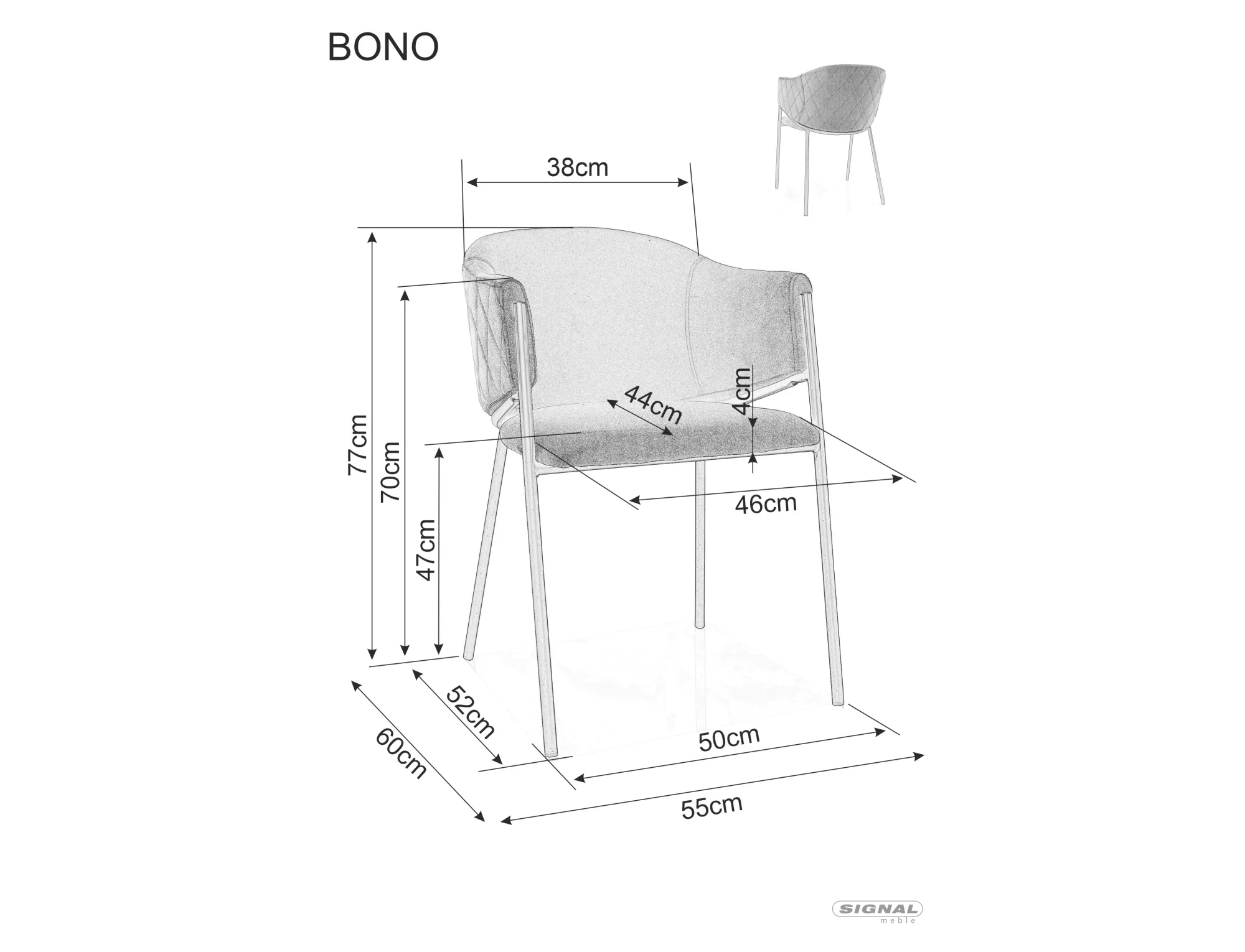 Chair Bono Velvet - slika 11