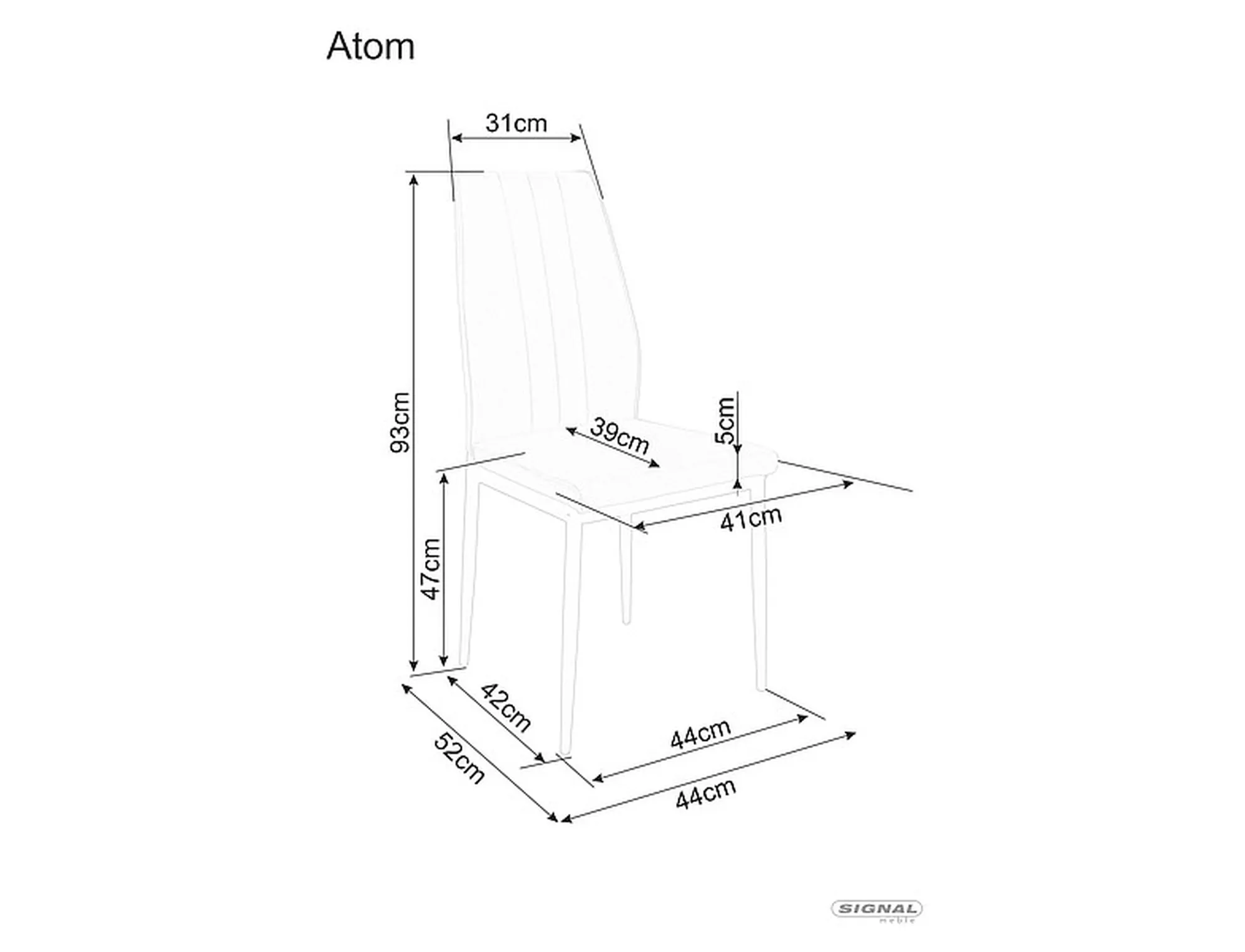 Chair Atom Velvet - slika 3